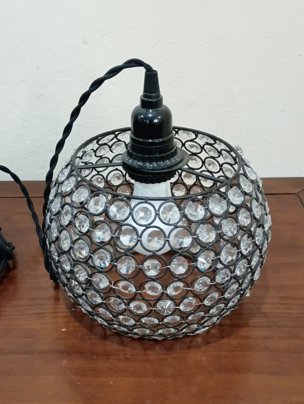 Black Crystal Hanging Lamp